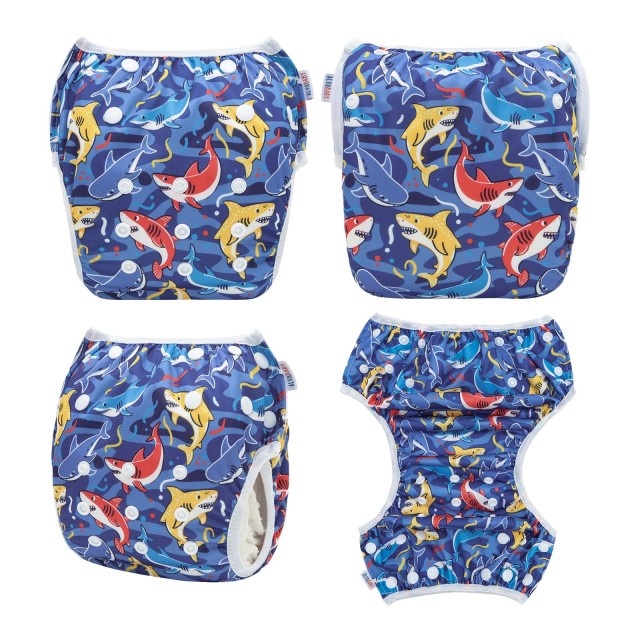 ALVABABY Large Size Reusable Swim Diaper (Shark, ZSWD-BS317A)