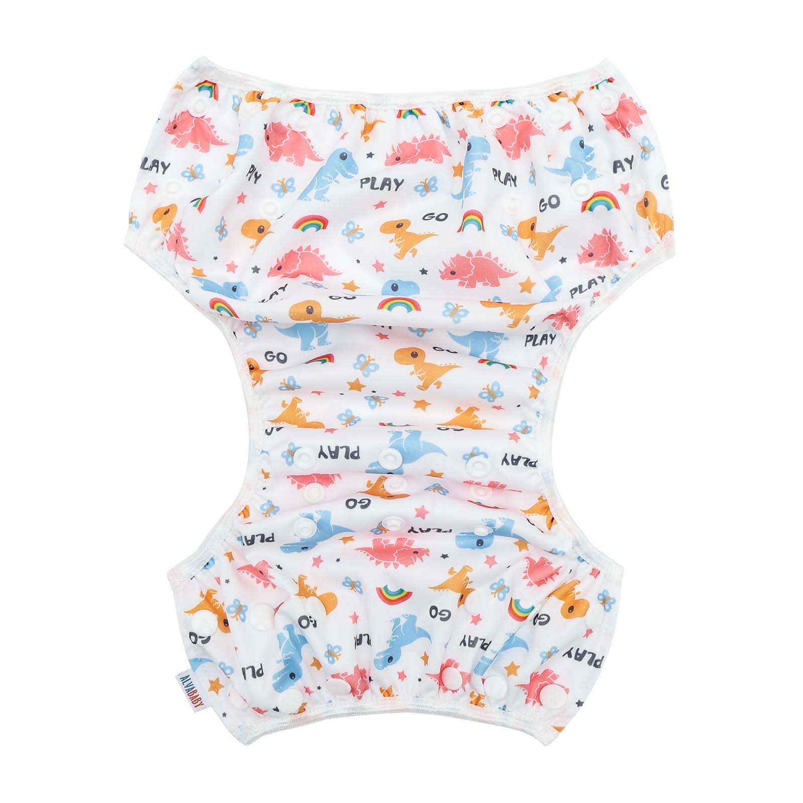ALVABABY Large Size Reusable Swim Diaper (Dino, ZSWD-BS318A)