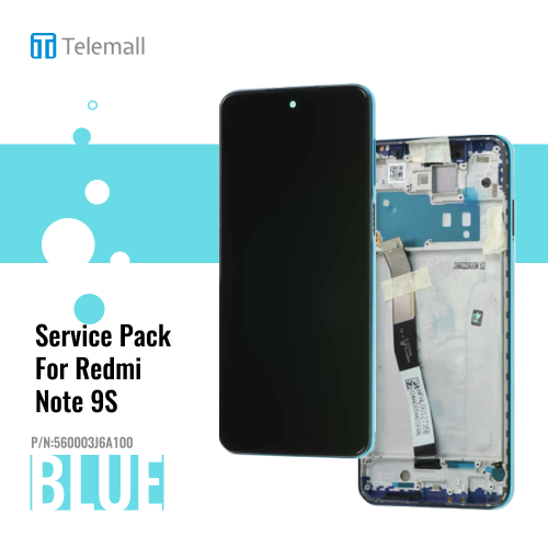 Xiaomi Redmi Note 9S (2020) Display module LCD / Screen + Touch Aurora Blue 560003J6A100 Service Pack Display