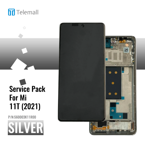 Xiaomi 11T (2021) / Poco F4 GT (2022) Display module LCD / Screen + Touch Silver 560003K11R00 Service Pack 560003K11R00
