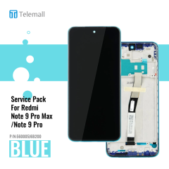Xiaomi Redmi Note 9 Pro (M2003J6B2G) Display module LCD / Screen + Touch Blue 560005J6B200 Service Pack Display