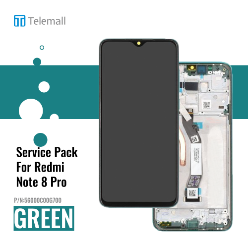 Xiaomi Redmi Note 8 Pro (M1906G7I M1906G7G) Display module LCD / Screen + Touch Green 56000C00G700