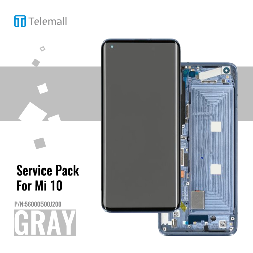 Xiaomi Mi 10 / Mi 10 5G (M2001J2G) - Display LCD Touchscreen + Frame (Flex Version S) Glacier White  56000500J100
