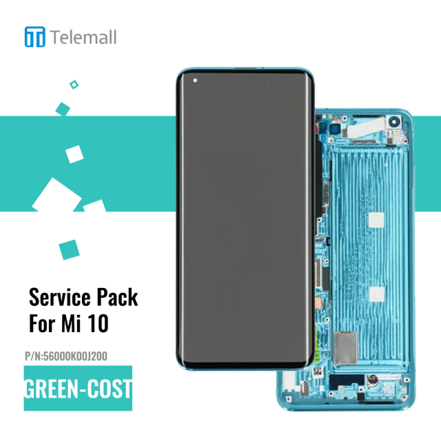 Xiaomi Mi 10 / Mi 10 5G (M2001J2G) - Display LCD Touchscreen + Frame (Flex Version C) Coral Green 56000K00J200