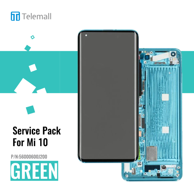 Xiaomi Mi 10 / Mi 10 5G (M2001J2G) - Display LCD Touchscreen + Frame (Flex Version S) Coral Green  56000600J200