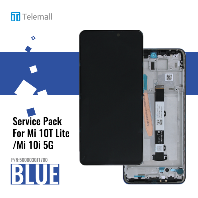 Xiaomi Mi 10T Lite 5G (M2007J17G) - Display LCD Touchscreen + Frame Atlantic Blue  5600030J1700