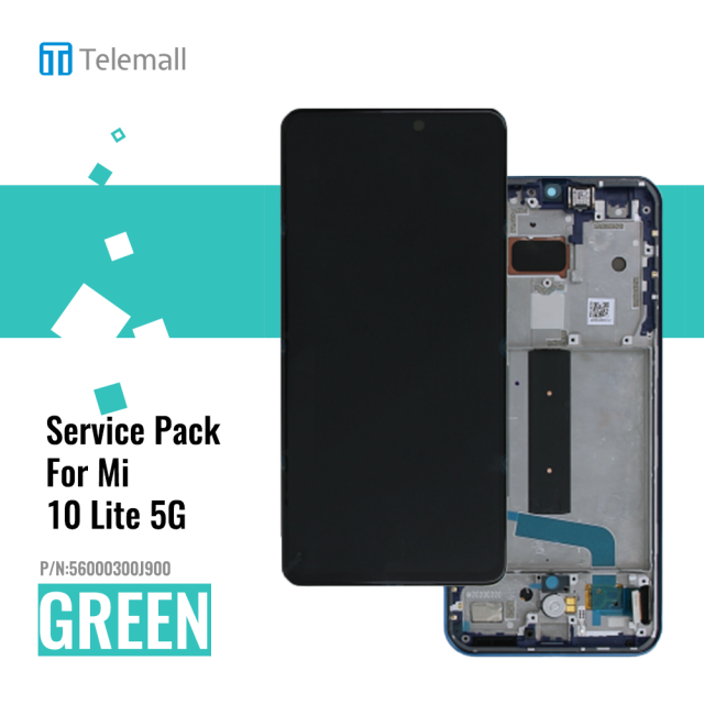 Xiaomi Mi10 Lite Display module LCD / Screen + Touch Green  56000300J900  Service Pack Display