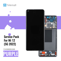 Xiaomi 12 ( 5G 2022 ) Display module LCD / Screen + Touch Purple 5600050L3A00 Service Pack Display
