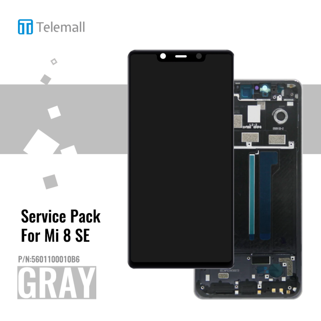 After Sale Front Cover Display Module-XIAOMI 8 SE-GRAY  5601100010B6 Service Pack Display