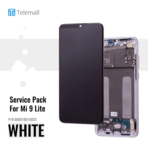 Xiaomi Mi 9 Lite (M1904F3BG) Display unit complete pearl white 5600050F3B00 560910015033 Service Pack Display