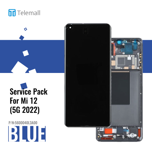Xiaomi 12 ( 5G 2022 ) Display module LCD / Screen + Touch Blue 5600040L3A00 Service Pack Display