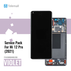 Xiaomi 12 Pro ( 2021 ) Display module LCD / Screen + Touch Violet 56000400L200  Service Pack Display