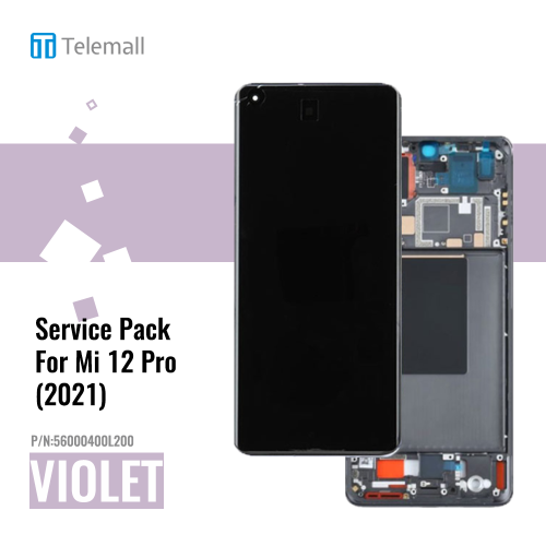 Xiaomi 12 Pro ( 2021 ) Display module LCD / Screen + Touch Violet 56000400L200  Service Pack Display