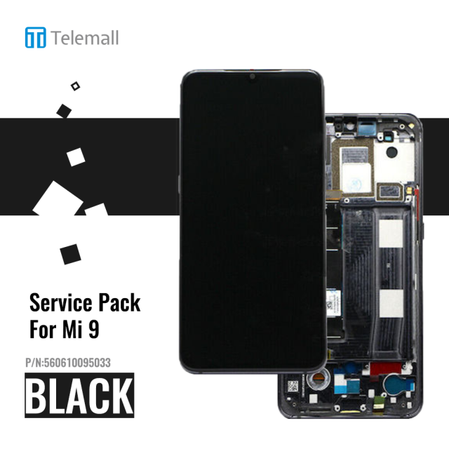 Xiaomi Mi 9 (M1902F1G) Display unit complete piano black (Service Pack) 560610095033