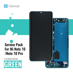 Xiaomi Mi Note 10 (M1910F4G) Mi Note 10 Pro (M1910F4S) Display unit complete aurora green 56000100F400