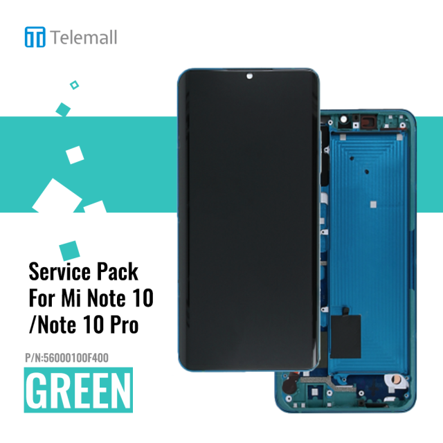 Xiaomi Mi Note 10 (M1910F4G) Mi Note 10 Pro (M1910F4S) Display unit complete aurora green 56000100F400