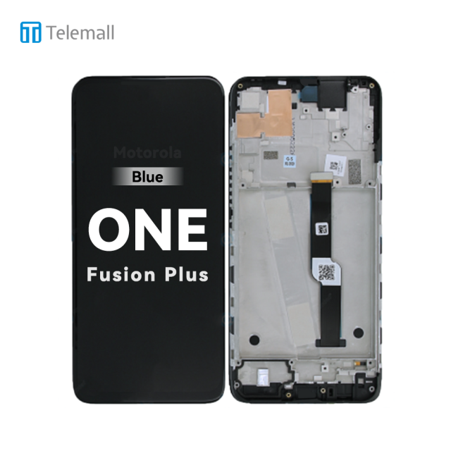Motorola Moto One Fusion Plus (XT2067 2020) Display unit complete blue 5D68C16856
