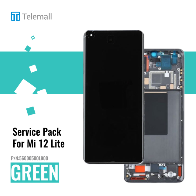 Xiaomi 12 Lite Display module LCD / Screen + Touch GREEN 56000500L900 Service Pack Display