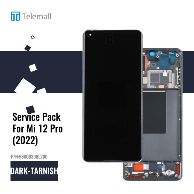 Xiaomi 12 Pro ( 2022 ) Display module LCD / Screen + Touch Dark Tarnish 56000300L200 Service Pack Display