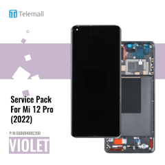 Xiaomi 12 Pro ( 2022 ) Display module LCD / Screen + Touch VIOLET 56000400L200 Service Pack Display