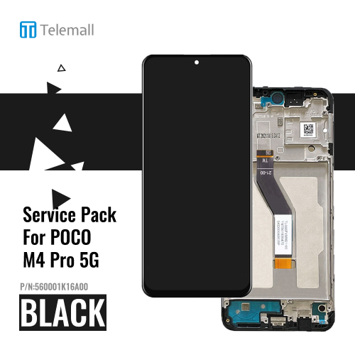 Xiaomi Poco M4 PRO 5G Display module LCD / Screen + Touch Black 560001K16A00 Service Pack Display