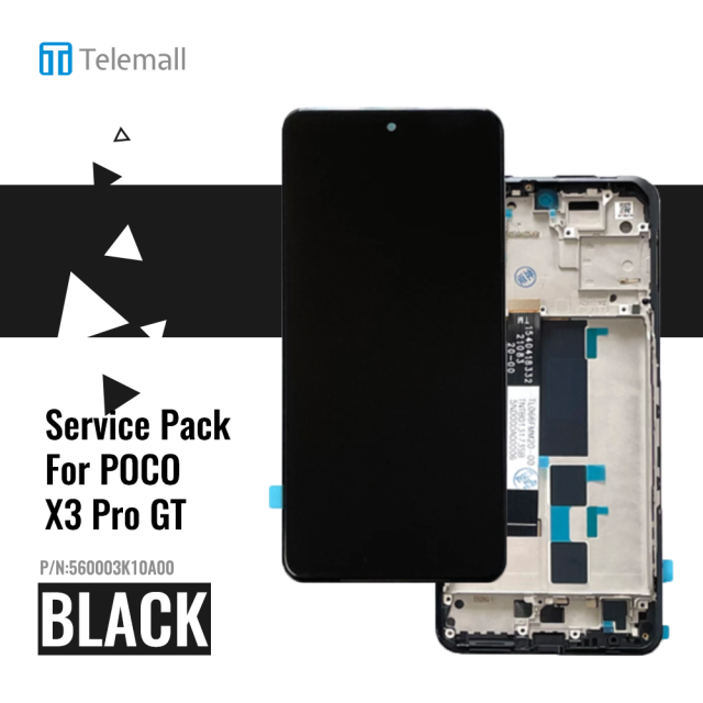 Xiaomi Poco X3 GT Display unit complete cobalt BLACK 560003K10A00 Service Pack