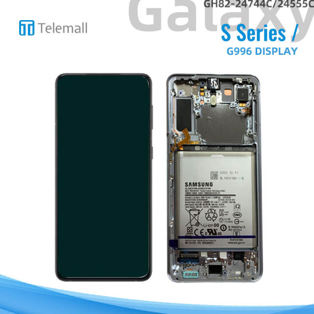 Samsung Galaxy SM-G996 (S21+ 5G 2021) Display module Phantom SILVER LCD (WITH CAMERA) + BTRY GH82-24744C/24555C