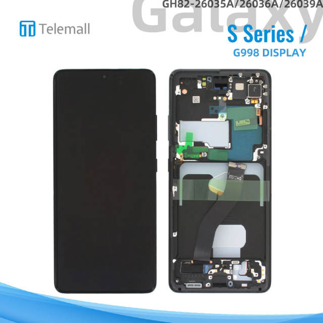 Samsung Galaxy SM-G998 (S21 Ultra 5G 2021) Display module Phantom BLACK LCD (NO CAMERA) GH82-26035A/26036A/26039A