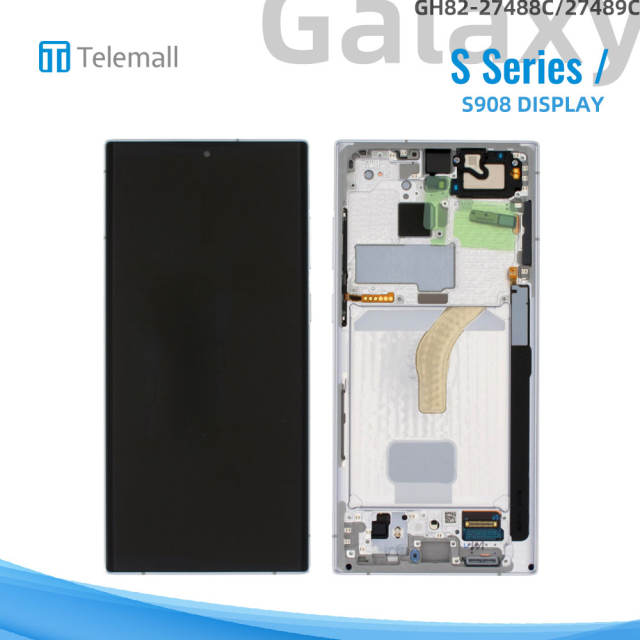 Samsung Galaxy SM-S908 (S22 Ultra 2022) Display module WHITE LCD GH82-27488C/27489C