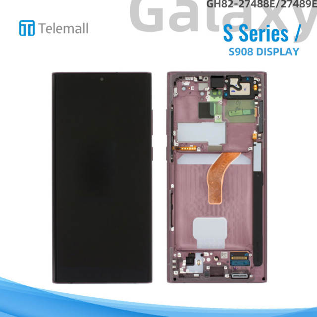 Samsung Galaxy SM-S908 (S22 Ultra 2022) Display module GRAPHITE / SKY BLUE / RED LCD GH82-27488E/27489E