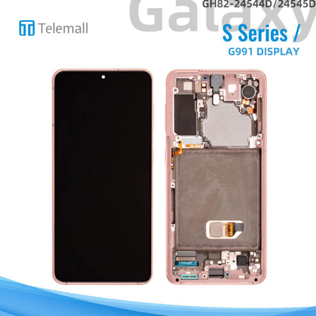 Samsung Galaxy SM-G991 (S21 5G 2021) Display module Phantom PINK LCD (WITH CAMERA) GH82-24544D/24545D