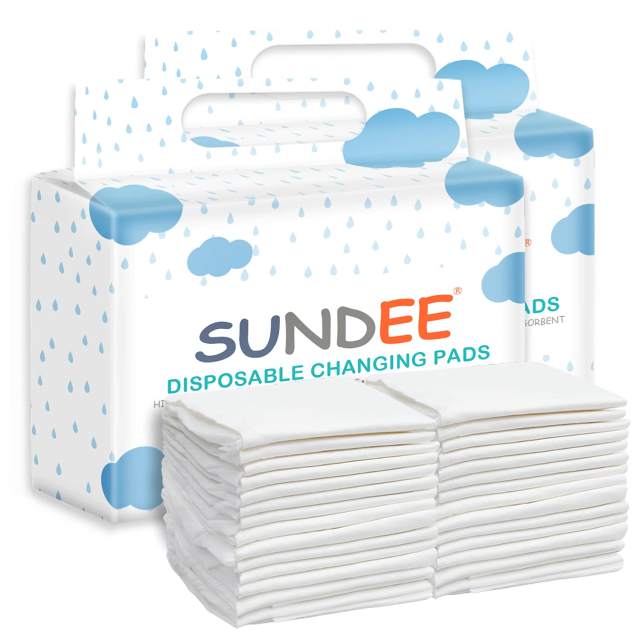 Baby Disposable Changing Pad, 50 Pack Soft Non-Woven Fabric Breathable Waterproof Underpads, Portable Leak-Proof Mattress Protector, Incontinence Bed Pads
