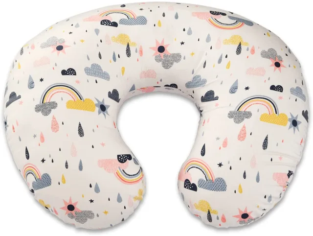 Nursing Pillow for Infant Feeding Cushion, Newborn Support Pillow for Breastfeeding Baby and Bottle Feeding, with Washable Pillow Cover for Boys &amp; Girls