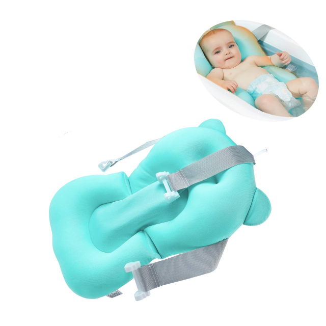 Baby Bath Pad , Adjustable Non-Slip Infant Bath Support Seat , Baby Bath Pillow for Bathtub