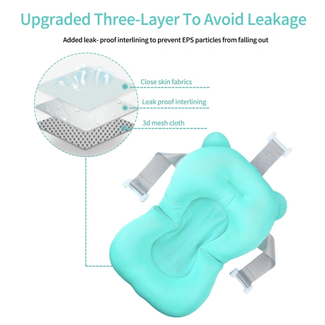 Baby Bath Pad , Adjustable Non-Slip Infant Bath Support Seat , Baby Bath Pillow for Bathtub