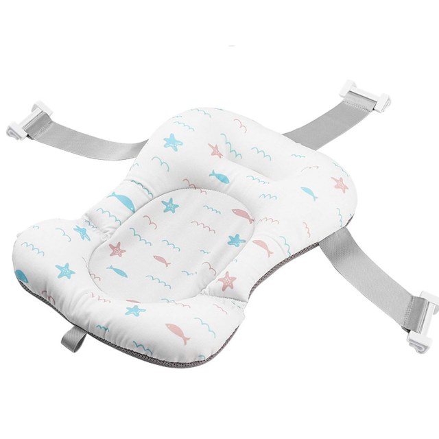 Baby Bath Pad , Adjustable Non-Slip Infant Bath Support Seat , Baby Bath Pillow for Bathtub