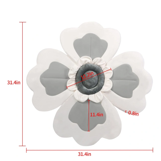 Flower Babybath Pad, Soft Seat Support for Infant Bathing, Baby Bath Sink Bather Pillow, Newborns Quick-Drying Baby Bath Mat - 4 Petals