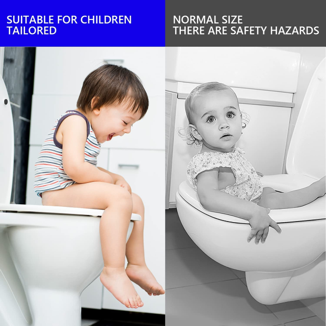 Elongated Toilet Seat with Built in Child Seat, Slow Close and Easy to Install with American Standard Hinges, Quick Release and Easy to Clean, Magnetic Kids Seat Suitable for Adults and Children