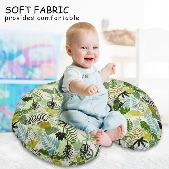 Nursing Pillow for Infant Feeding Cushion, Newborn Support Pillow for Breastfeeding Baby and Bottle Feeding, with Washable Pillow Cover for Boys & Girls