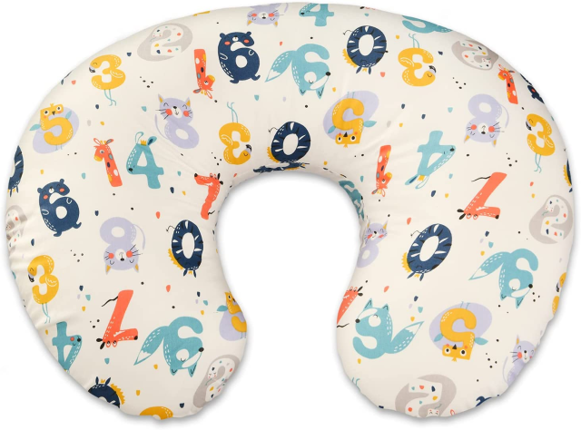 Nursing Pillow for Infant Feeding Cushion, Newborn Support Pillow for Breastfeeding Baby and Bottle Feeding, with Washable Pillow Cover for Boys & Girls