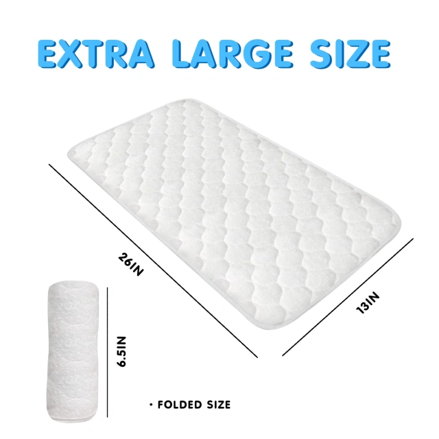 Bamboo Changing Pad Liners, Quilted Thick Ultra Soft Waterproof Changing Table Cover Liners, Washable Reusable Portable Diaper Change Mat, 27" x 13", 3 Pack Set