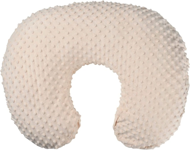 Minky Dots Nursing Pillow and Positioner, Baby Breastfeeding Pillow, Newborn Support Pillow, Bottle Feeding with Removable Ultra Soft Cotton Cover, Breathable Fabric Fits Snug On Infant