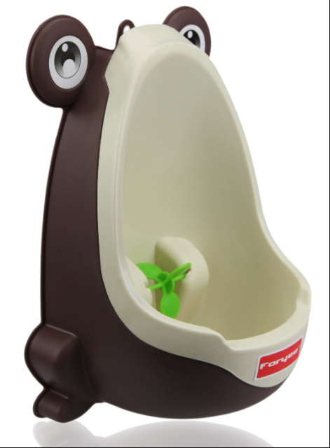 Foryee Cute Frog Potty Training Urinal for Boys with Funny Aiming Target - Blackish Green