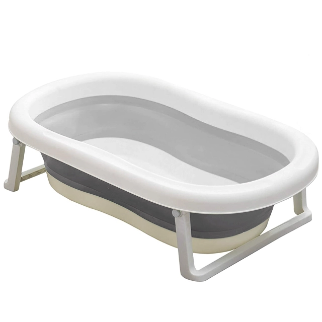 Baby Bath Tub for Girls, Toddler Foldable Bathtub Infant Shower Basin