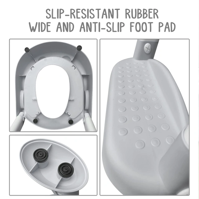 Potty Training Toilet Seat for Kids with Step Stool Ladder, Toddlers Comfortable Toilet Chair with Anti-Slip Pads and Safe Handle, Soft Cushion Toilet Training Seat for Boys Girls