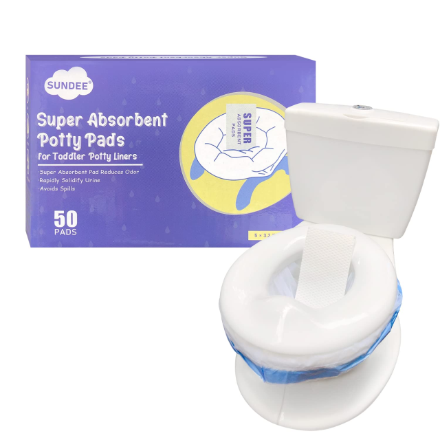 Super Absorbent Potty Pads for Potty Training Chair, Use with Potty Chair Liners for Toddlers, No Leaks Reduces Odor, Fit All Baby Travel Potty Bags & Portable Potty Bags (Only Pad Included)