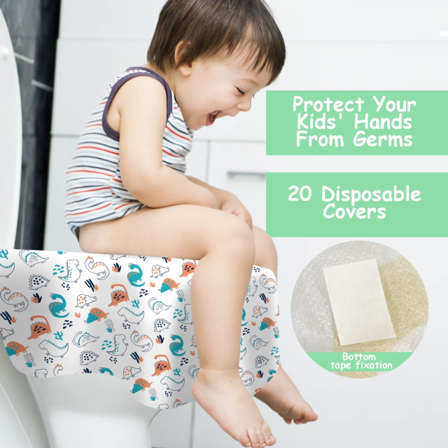 Disposable Toilet Seat Covers for Kids & Adults,Protect from Public Toilets While Potty Training - Extra Large, Waterproof, Portable