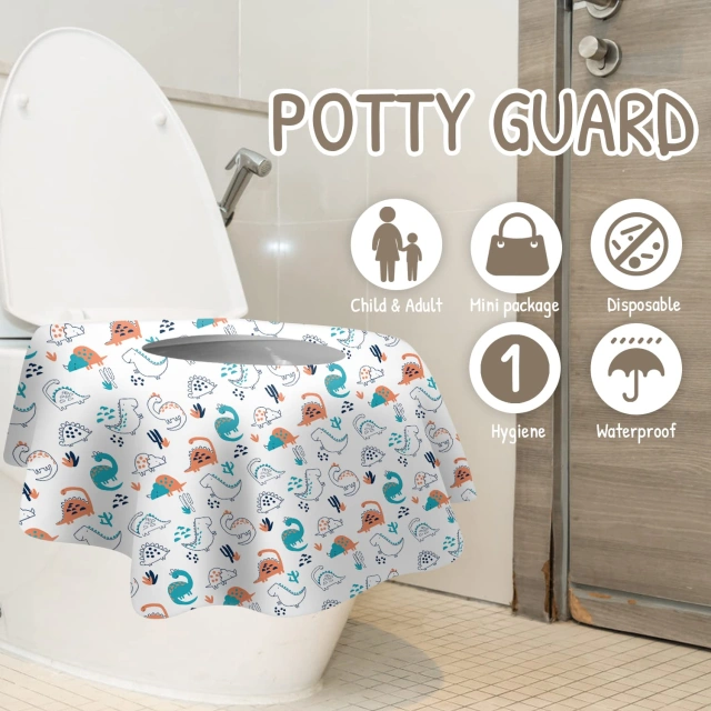 Disposable Toilet Seat Covers for Kids & Adults,Protect from Public Toilets While Potty Training - Extra Large, Waterproof, Portable