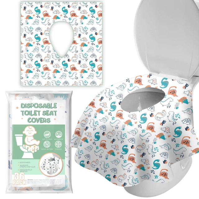 Disposable Toilet Seat Covers for Kids & Adults,Protect from Public Toilets While Potty Training - Extra Large, Waterproof, Portable