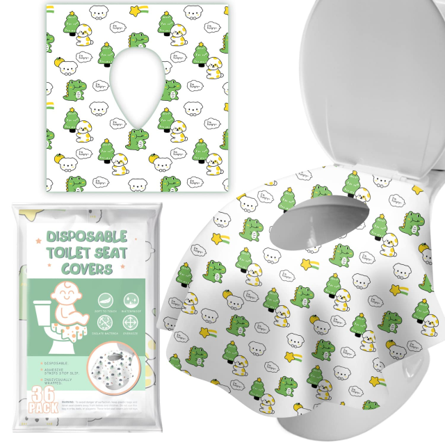Disposable Toilet Seat Covers for Kids & Adults,Protect from Public Toilets While Potty Training - Extra Large, Waterproof, Portable